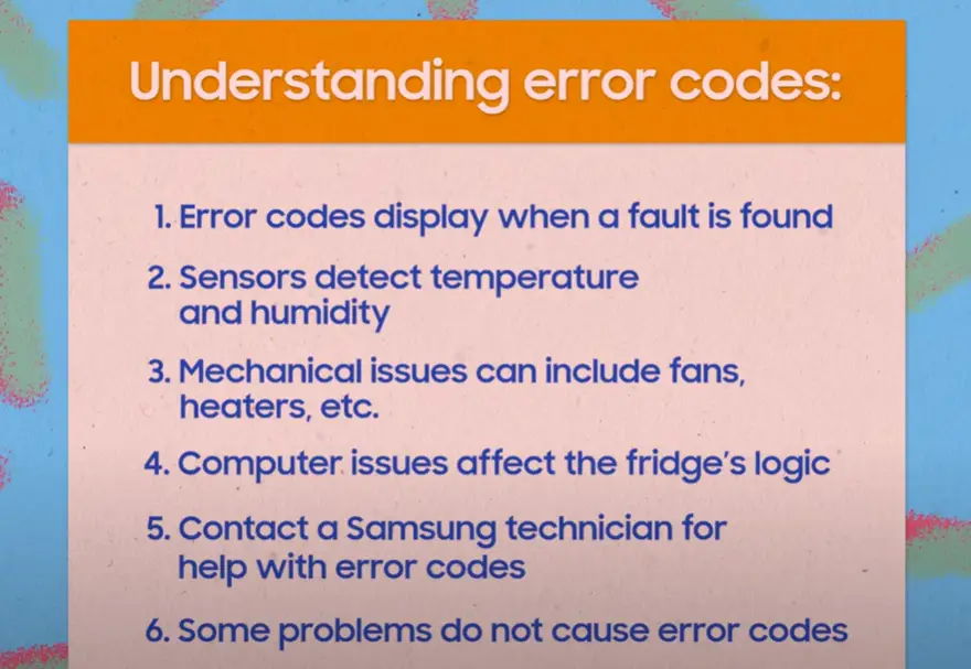Fridge Error Codes